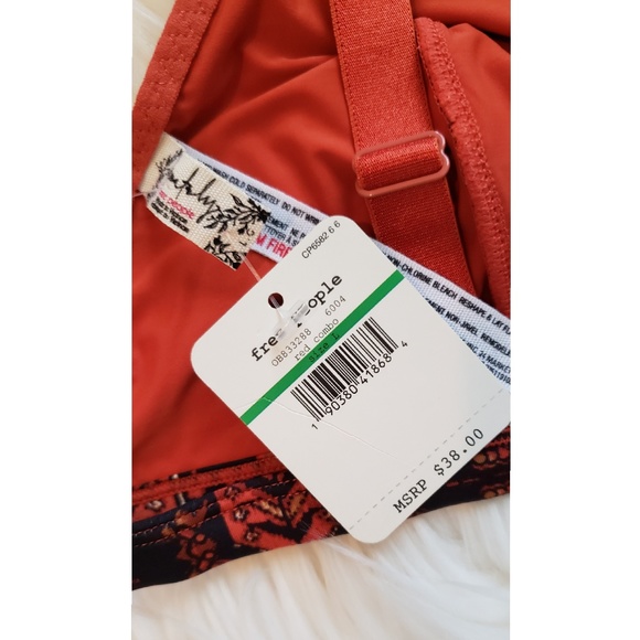 Free People NWT Hazel Printed Bralette - Picture 6 of 7